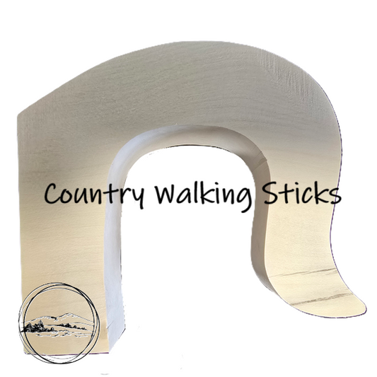 Solid English Holly Crook Stick Handle Blank