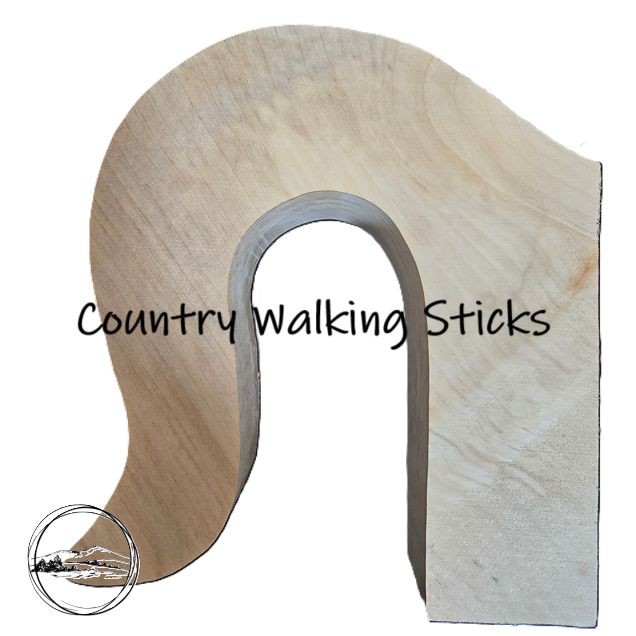 Solid English Hornbeam Crook Narrow Stick Handle Blank