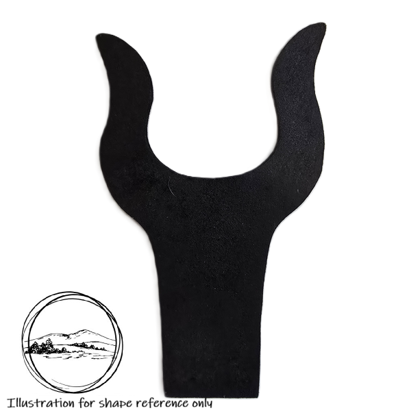 Solid English Alder Wide Lyre-Shaped Thumb Stick Handle Blank