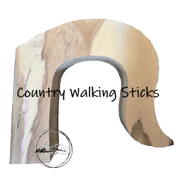 Solid English Pear Crook Stick Handle Blank