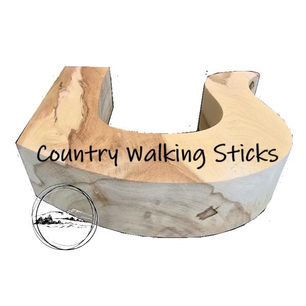 Solid English Pear Crook Stick Handle Blank