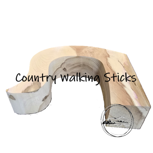 Solid English Pear Crook Stick Handle Blank