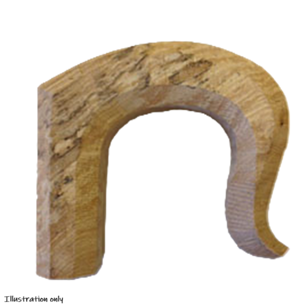 Solid English Pear Crook Stick Handle Blank