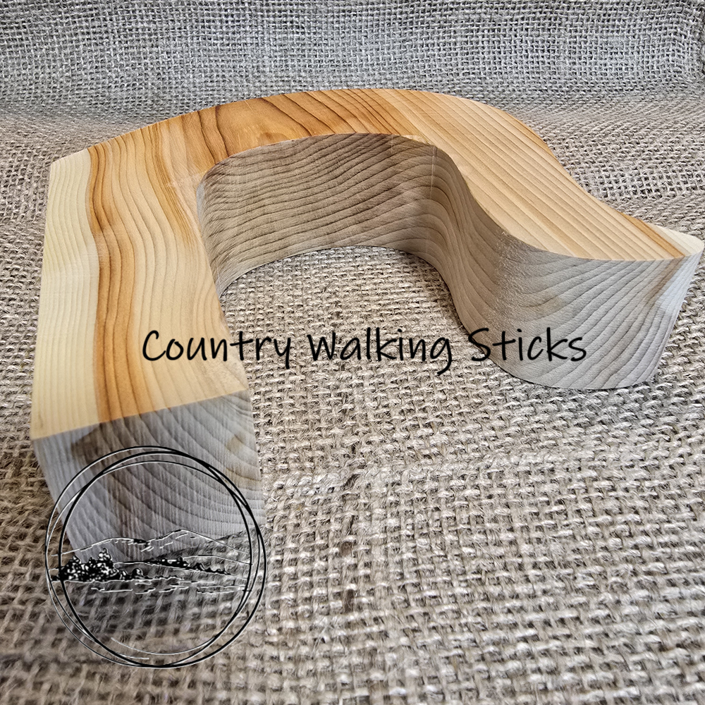 Solid English Yew Crook Stick Handle Blank